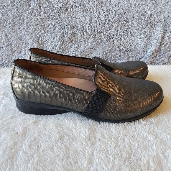 NEW Dansko Women Addy Lizard Metallic Leather Slip On Loafer Shoes 409.5 - 10 - Picture 2 of 8